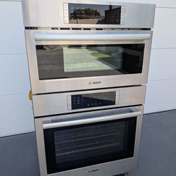 Bosch 800 Series 30” Combo Wall Oven + Speed Microwave Double Oven