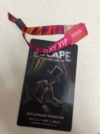 2025 Escape Halloween - 2-Day VIP Elevated Experience Pass (1 ticket available)
