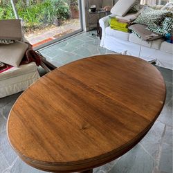 REDUCED PRICE // Heavy Sturdy OVAL WOODEN Table