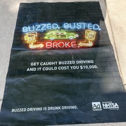Free 68”x47” Wall Poster For Buzzed Driving