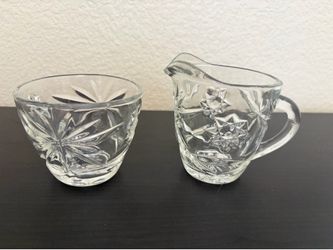 Vintage AnchorHocking Creamer & Sugar Bowl