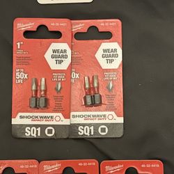 Milwaukee Shockwave 1" SQ1 Impact Duty Bits - 2 Pack