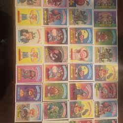 1986 Cabaret Pail Kids Cards Stickers 5 ×7 Cards Too
