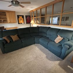Sofa With 2 Recliners And Built In Bed