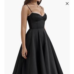 House Of Cb Mademoiselle Buster Stretch Satin Midi Dress