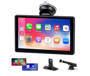 Apple Carplay Screen - Wireless Apple Carplay & Android Auto with 9" Touchscreen, Portable Car Audio Receiver with Voice Control, Bluetooth, FM