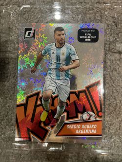 Sergio Aguero Jumbo Kaboom FIFA World Cup Soccer Trading Card
