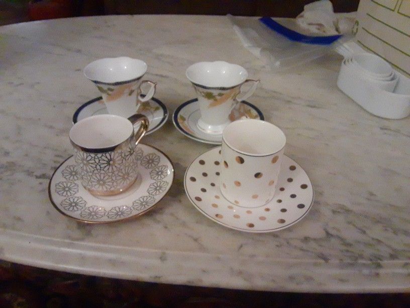 Fancy Lil Cups With Saucer, Espresso Tea