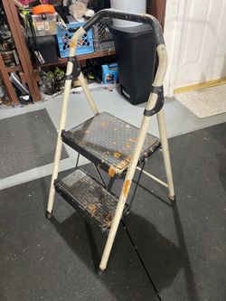 2-Step Folding Step Ladder with Handrail