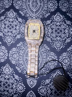 Iced out women’s watch Cz crystals