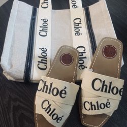 Chloe Mini Tote Bag And Sandals Set 