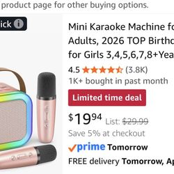 Wireless Karaoke Speaker 1 Microphone 
