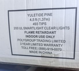 New 4 1/2 Foot Christmas Tree W/ Lights 