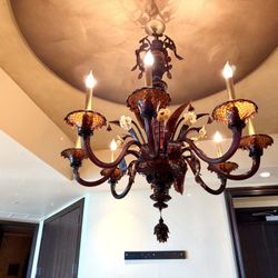 Vintage  Murano Glass Chandelier 