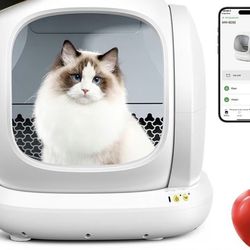 MeoWant SCO2 75L Large Self- Cleaning Cat Litter Box with APP Control, Odor Removal, Anti-Pinch Design, and Easy Installation