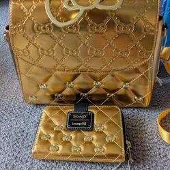 Hello Kitty 50th Anniversary Loungefly Purse And Wallet