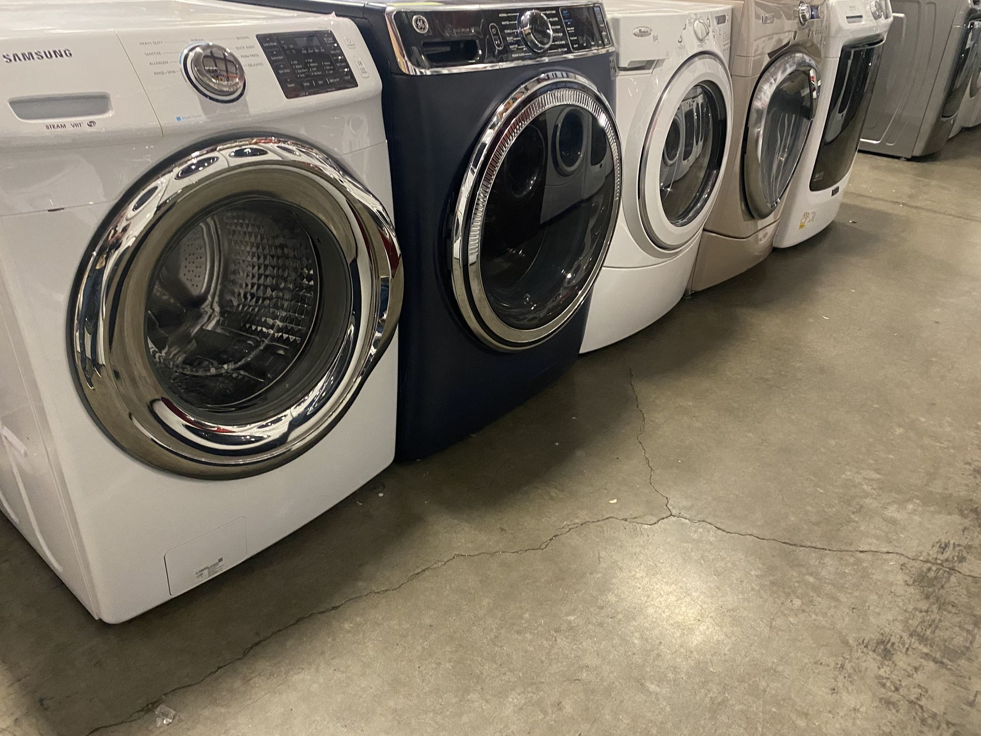 WASHING MACHINES WASHERS FRONT LOADS WORKS LIKE NEW ONES FREE ATTACHMENTS WARRANTY READ LG CE MAYTAG KENMORE ETC.