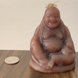 Vintage Budai Buddha Wax Candle Table Mantle Decor Religious Spiritual
