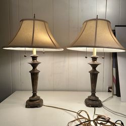 Pair of beautiful candlestick table lamps – best offer