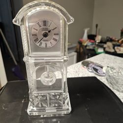 Crystal Quartz Table Top Grandfather Clock 