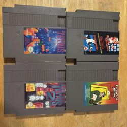 NES Game Cartridge Bundle – Tetris, Tetris 2, Elevator Action, Mario Bros/Duck Hunt