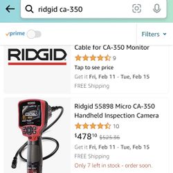 Ridgid CA-350 Micro Inspection Camera