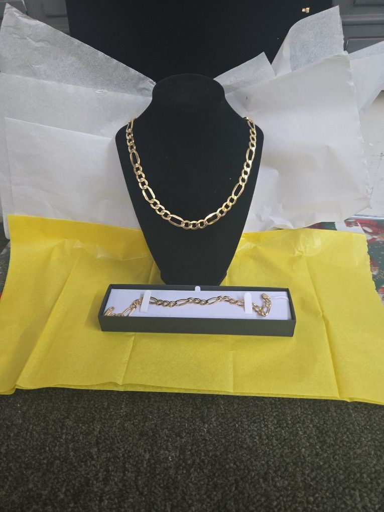 Men's Necklace And Bracelet Set