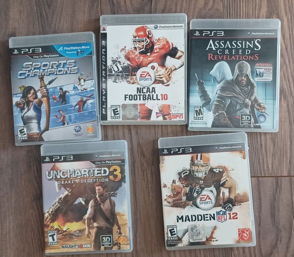 PlayStation 3 PS3 Video Game Lot Of 5 Pre-owned~EX