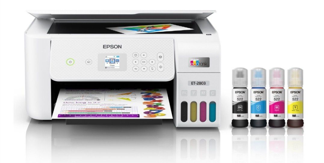 New Epson Ecotank ET-2803 Printer. Easy To Convert To A Sublimation Printer. Get Started With Y Ok Ur Business Today!