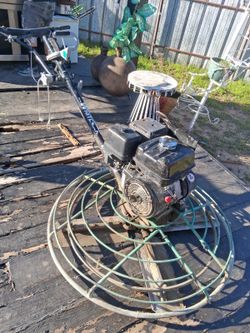 Concrete finisher white man