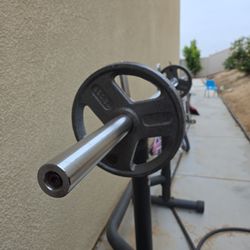 2x 25lbs And Olympic Bar 