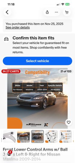 Nissan Maxima New Front Suspension Parts