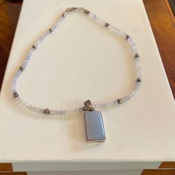 Moonstone And Sterling Silver Necklace