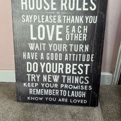 house rules poster 