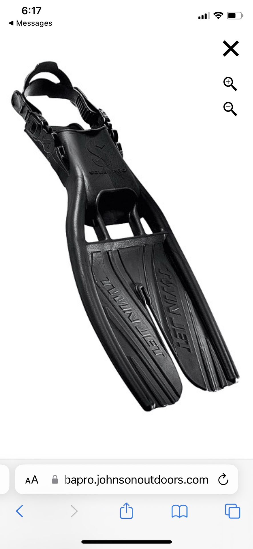 ScubaPro Twin Jet split fin black large