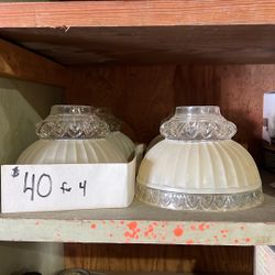 Glass Dome Light Cover Fixtures Antique Vintage