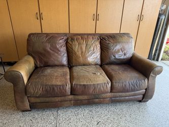 Brown Leather Couch