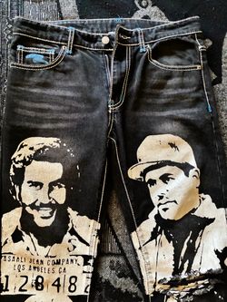Authentic asaali Jean Company Graphic Print Black Jeans