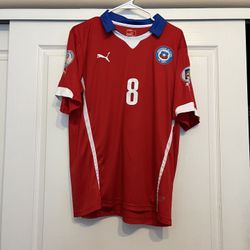 Chile Arturo Vidal Puma Soccer Jersey FIFA World Cup Qualifiers 2014 Futbol Sz M