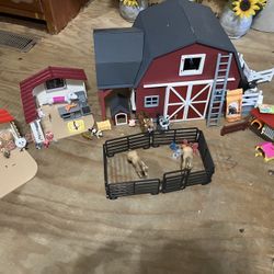 Farm & Vet Clinic Playset w Animals & Accs