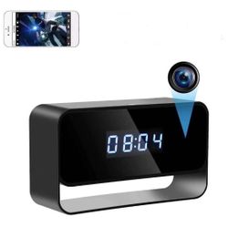 True 1080P Hidden Camera Clock Wireless Spy Cameras HD WiFi Secret Covert Nanny Cam Home Office Surveillance Security Cams Enhanced Night Vision 12/24