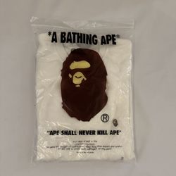 BAPE Ape Head One Point Crewneck White