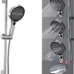 Kinse Shower Slide Bar Handheld Shower Head W/hose 