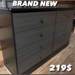 Brand new black&grey 8 drawer dresser