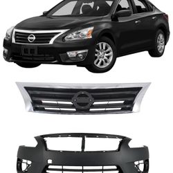New Front Bumper and Grille for Nissan Altima Fits 2013 to 2015