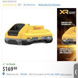 Dewalt 4ah Power pack Battery With Charger New