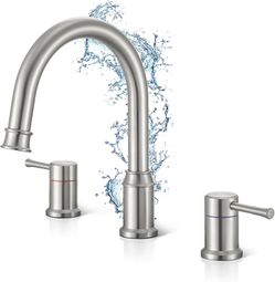 Wintap
Roman Tub Faucet 3 Hole Deck Mount with Swivel Spout Brushed Nickel
