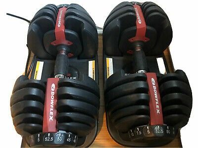 Used Bowflex SelectTech 552 Set of TWO Adjustable Dumbbells Pair
.
