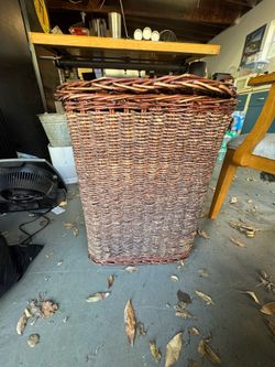 Wicker laundry baskets