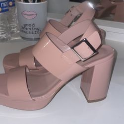 Pink Thick Heels